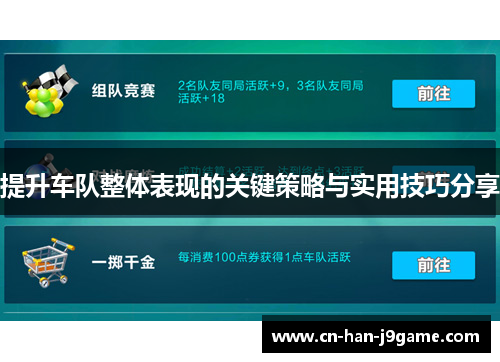 提升车队整体表现的关键策略与实用技巧分享