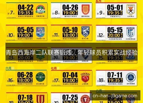 青岛西海岸二队联赛锻炼，年轻球员积累实战经验